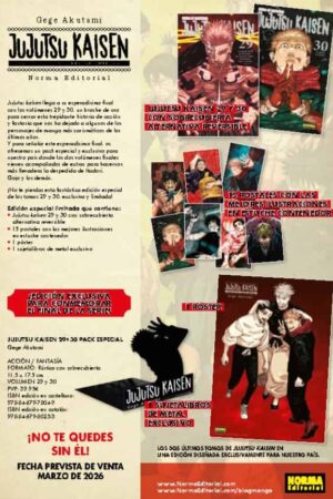 Jujutsu Kaisen Pack 29-30. Edición especial limitada (ESP)