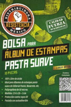 Bolsa Álbum de Estampas Pasta Suave - 10 piezas